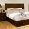 CM7807 Enrico V Bedroom in Brown Cherry w/Platform Bed & Options