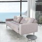 Dublexo Sofa Bed in Gray by Innovation w/Arms & Steel Legs