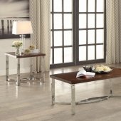 705078 Coffee Table 3Pc Set in Dark Brown by Coaster w/Options