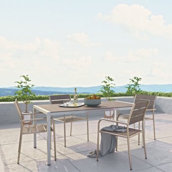 Shore Outdoor Patio Dining 5Pc Set EEI-2481 by Modway [MWOUT-EEI-2481-Shore]