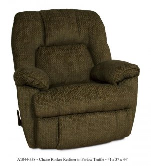 Truffle Fabric Modern Parachute Pull Chaise Rocker Recliner