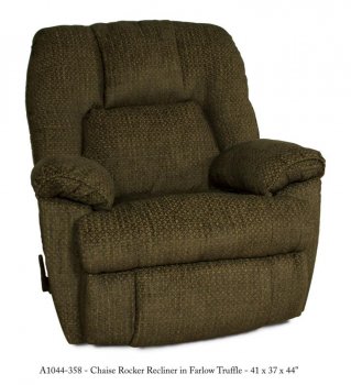 Truffle Fabric Modern Parachute Pull Chaise Rocker Recliner [CHFRC-AC-A1044-358-FarlowTruffle]