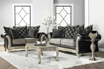 7925 Sofa by Serta Hughes in San Marino Ebony Fabric w/Options [STS-7925]