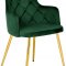 Salvatore Dining Chair 757 Set of 2 Green Velvet Fabric Meridian