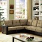 CM6453 Lavena Sectional Sofa in Microfiber & Leatherette