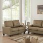 Hecla Sofa & Loveseat 52850 in Waterproof Brown Fabric by Acme