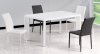 Fiona White Gloss Finish Modern 5Pc Dining Set by Chintaly