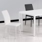 Fiona White Gloss Finish Modern 5Pc Dining Set by Chintaly