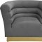 Bellini Sofa 669 in Grey Velvet Fabric by Meridian w/Options