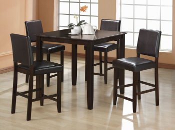 Cappuccino Finish Contemporary Counter Height 5 PC Dinette Set [CRDS-112-101238]