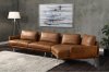 Tricia Sectional Sofa LV01979 in Chocolate Leather by Acme