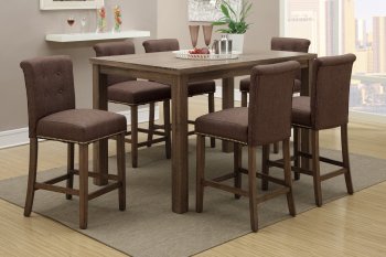 F2404 5Pc Counter Height Dining Set by Boss w/Chocolate Chairs [PXDS-F2404-F1347]