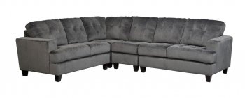 500714 Hurley Sectional Sofa by Coaster in Charcoal Fabric [CRSS-500714 Hurley]