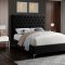 Cruz Bed in Black Velvet Fabric by Meridian w/Options