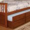 CM-BK458F-OAK University I Twin/Full Bunk Bed in Oak