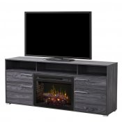 Sander Electric Fireplace Media Console by Dimplex w/Logs