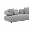 Savannah Sectional Sofa in Gray Fabric by J&M