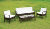 Makenna Outdoor Patio CM-OS2119 4Pc Set in White & Espresso