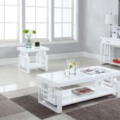 Schmitt Coffee Table 3Pc Set 705708 in White by Coaster