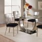 Camille 10090 5Pc Dining Set in Silver & Black by Acme w/Options