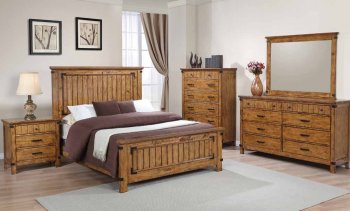 Brenner 205261 Bedroom Set in Rustic Honey by Coaster w/Options [CRBS-205261 Brenner]