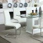 Eva Dining Set 7Pc CM3917T in White & Chrome