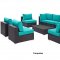 Convene Outdoor Patio Sofa Set 8Pc 2205 Choice of Color - Modway