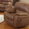 Chocolate Bonded Leather Modern Motion Loveseat & Sofa w/Options