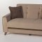 Fabio Plato Light Brown Sofa Bed in Fabric by Sunset w/Options