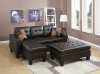 F6927 Sectional Sofa in Espresso Bonded Leather by Boss