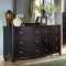 Deep Espresso Finish Contemporary Bedroom w/Optional Items