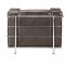 Espresso Full Leather Contemporary Living Room W/Tube Frame