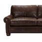 Columbus Sofa 54045 MI Piace in Vintage Espresso Genuine Leather