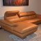 575 Sectional Sofa in Camel Leather by VIG