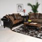 Candytuft Storm Fabric & Dark Vinyl Sofa and Loveseat Set