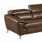 U7870 Sofa in Walnut Bonded Leather by Global w/Options