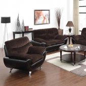 51275 Wilona Sofa Chocolate & Black by Acme w/Options