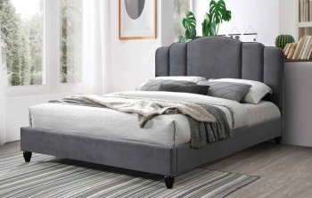 Giada Upholstered Bed 28970 in Charcoal Fabric by Acme [AMB-28970 Giada]