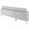 Loft Sectional Sofa in White Leather by Modway