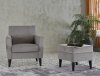 Theo Accent Chair & Ottoman in Gray Fabric by Bellona