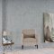 Theo Accent Chair & Ottoman in Cream Fabric by Bellona