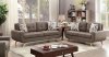 Livvy Sofa & Loveseat Set CM6800 in Mocha Fabric w/Options