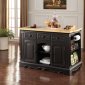 Ariuk Kitchen Cabinet 72560 in Granite & Black Finish by Acme