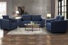 U9196 Sofa & Loveseat Set in Blue Chenille by Global w/Options