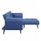 Nafisa Adjustable Sofa & Ottoman LV00823 in Blue Fabric by Acme