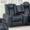 F86329 Power Recliner Sofa in Ink Blue Leatherette by Poundex