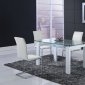 D648DT Dining Set 5Pc by Global w/D490DC White Chairs