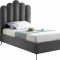 Lily Bed in Grey Velvet by Meridian w/Options