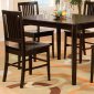 Wenge Finish Modern Casual 5Pc Dinette Set w/Slat Back Chairs