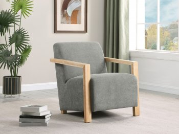 Diego Accent Chair Set of 2 902269 in Gray Fabric by Coaster [CRAC-902269 Diego]